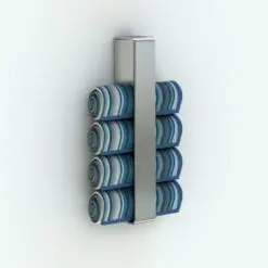 Rolled Up Towel Revit Family Tower in 3D and rendered in a silver metallic finish with striped blue towels. The towels in this Revit family are specially built so that the textures you apply to them wrap around them naturally (as they would in real life), increasing the realism of it. Ideal for either residential, commercial or hospitality settings this Rolled Up Towel Revit Family will make your renders stand out and feel finished. Get it today and see for yourself.