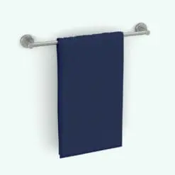 Simple Towel Revit Holder Family in 3D and rendered in a stainless steel finish and a blue towel. This Revit family is fully parametric, easy to use and ready to render. Just load it into your project, select the materials (or use the provided ones) and hit the render button for instant results. Ideal for residential, commercial and hospitality projects, this Simple Towel Revit Holder Family will add a touch of livability to your spaces.