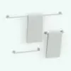 Simple Towel Revit Holder Family shown in different sizes and configurations to showcase its parametric flexibility. Besides allowing you to change the length of the rod to suit your spaces, this Revit family also allows you to turn on/off the towel for extra flexibility. Additionally, the towel can have any texture and it will wrap around naturally just like it would in real life thanks to our hybrid approach. Don't let this opportunity to make your 3D renderings look alive and add this Simple Towel Revit Holder Family to your cart today.