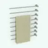 Towel Revit Radiator Family in 3D and rendered in a stainless steel finish with a tan colored towel. This Revit family is fully parametric, easy to use and ready to render. Just load it into your project, select the materials (or use the provided ones) and hit the render button for instant results. Ideal for any style of interior design, this Revit radiator family will make your spaces look finished.