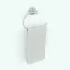 Hand Towel Revit Holder Ring Wall Mounted in 3D and rendered in black and white (ambient occlusion style) to show the shapes and details better. This Revit family comes with preconfigured materials so you can just load it into your project, load the textures and hit the render button. Get it today and see how this towel Revit holder transform your spaces in just a few clicks.
