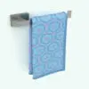 Hand Towel Revit Holder Arm Wall Mounted in 3D and rendered in a stainless steel finish and a light blue patterned towel with pink accents. This Revit family is very easy to use and it is ready to render. Just load it into your project, load the provided textures (or use your own for a more custom look) and hit the render button for instant results. Ideal for modern bathroom spaces, this Hand Towel Revit Holder Arm Wall Mounted will make your 3D renderings stand out.