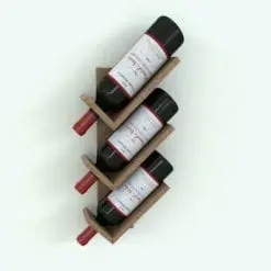 Angles Wine Rack Revit Family in 3D and rendered in a light colored wood finish with red wine bottles. This Revit family includes the depicted bottle of wine, which can be turned into a bottle of white wine as well. Fully parametric and easy to use, this wine rack Revit family will transform your spaces in just a few clicks.