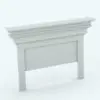 Revit headboard family on its own rendered in black and white. This headboard is part of the Revit Bed Family With Classic Headboard.