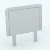 Revit Family / 3D Model - Revit Bed Family With Contemporary Headboard showing only the headboard.