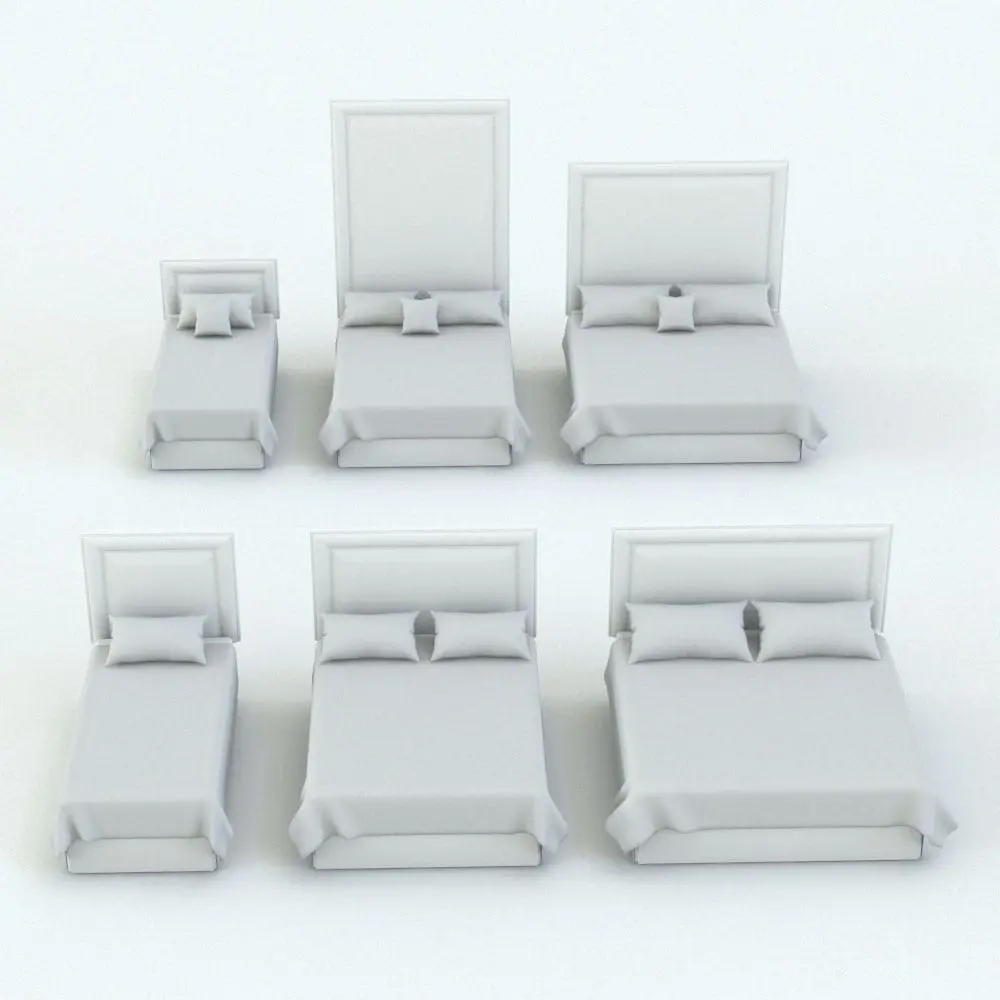 Revit Family / 3D Model - Revit Bed Family With Modern Headboard Variations Revit Bed Family With Modern Headboard in different sizes and configurations to showcase its parametric flexibility. Available in single, queen and king size bed, this Revit bed family will adapt to any bedroom in your project. Use the provided parameters to customize it even further and give it different looks. Don't lose any more time and take your renders to the next level with this Modern Revit bed family.