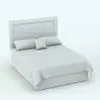 Revit Bed Family With Modern Headboard in 3D and rendered in black and white (ambient occlusion style) to showcase the details and shapes better. This Revit bed family is fully parametric, easy to use and ready to render. Just load it into your project, load the provided textures (or use your own) and hit the render button for instant results. Don't let this opportunity go by and add this Revit bed family to your personal assets today.