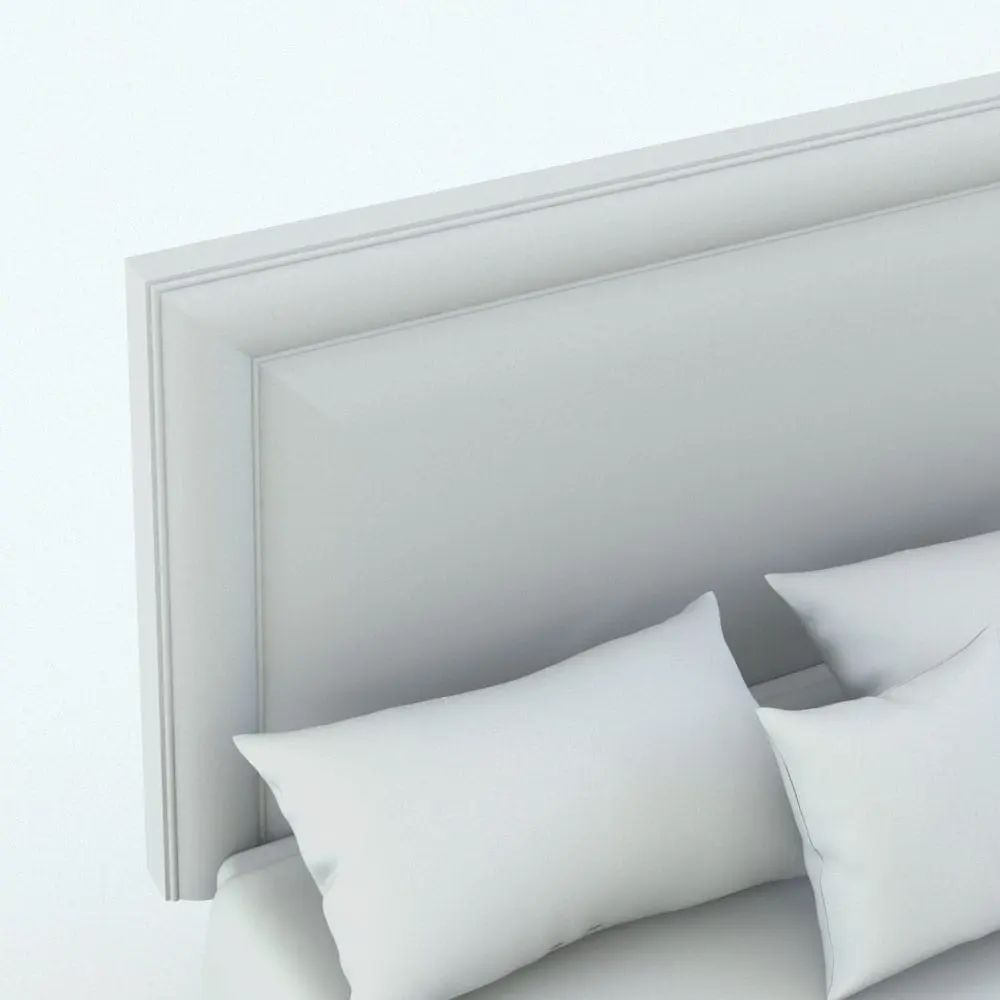Revit Family / 3D Model - Bed With Modern Headboard Detail Revit Family / 3D Model - Bed With Modern Headboard Detail