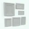 Picture Frame Revit Family Multiple Profiles shown in different sizes and configurations to showcase its parametric flexibility. Whether you need one or multiple frames, this Revit family comes with 5 different types of designs so you can use them in all your projects without making them feel the same. Don't wait any longer and add this Picture Frame Revit Family to your cart today.