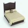 Revit Bed Family With Wooden Headboard rendered with a dark wooden finish and light colored bedding. This Revit family is fully parametric, allowing you to choose between the three most common bed sizes: full, queen and king. Additionally, this Revit bed family was created with a hybrid approach that blends very realistic comforter, pillows and cushion with realistic-wrapping textures, making this Revit bed family (and all of Blackbee3D's bed families) one of a kind. Get it today and see for yourself.
