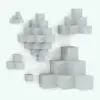 Corner Cubes Decoration Revit Family shown in different configurations to showcase its parametric versatility. Change the size, the number of cubes, the number of tiers or even mirror the whole family and copy it a few times to create endless designs. Ideal for modern and contemporary interiors, this Corner Cubes Decoration Revit Family will bring a touch of livability to your renders.
