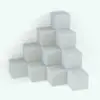 Corner Cubes Decoration Revit Family in 3D and rendered in black and white (ambient occlusion style) to show the shapes better. This Revit family is fully parametric, easy to use and ready to render. Just load it into your project, select the materials (or use the default ones) and hit the render button for instant results. Don't let this opportunity pass and add this Corner Cubes Decoration Revit Family to your assets today.