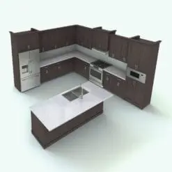 This complete Kitchen stove Revit model comes with everything you need: a Revit model pantry, a Revit refrigerator, an island with double sink, a stove and more. As a fully parametric Revit kitchen family, you'll be able to adjust its dimensions to any size of project you're working on. Ideal for modern and contemporary interior design kitchen projects, this fully parametric and easy to use L-Shape Revit Kitchen Family will transform your spaces in just a few clicks. Get it now and see for yourself.