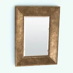 Rectangular Wall Mirror Revit Family in 3D and rendered in a gold metal finish with detail dots. This Revit family is fully parametric, easy to use and ready to render. Just load it into your Revit projects, select the materials (or use the provided ones) and hit the render button for instant results. Ideal for residential, commercial or hospitality projects, this Rectangular Wall Mirror Revit Family will make your renderings stand out in just a few clicks.