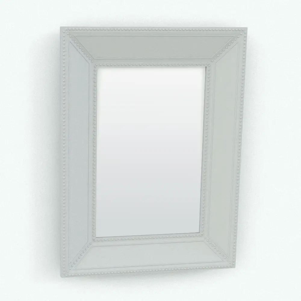 Revit Family / 3D Model - Rectangular Wall Mirror Revit Family Perspective Rectangular Wall Mirror Revit Family in 3D and rendered in black and white (ambient occlusion style) to show the details better. Ideal for living rooms, bedrooms, offices, hallways, stores and more, this fully parametric and easy to use Revit mirror family will elevate your projects to new heights.