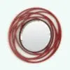 Circles Wall Mirror Revit Family rendered with a red frame and a darker red inner frame. This Revit family is fully parametric, easy to use and ready to render. Just load it into your project, select the materials (or use the provided ones) and hit the render button for instant results. Ideal for modern and contemporary interior design projects, this Circles Wall Mirror Revit Family will make your spaces look alive.