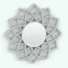 Mandala Wall Mirror Revit Family in 3D and rendered in black and white (ambient occlusion style) to show the shapes better. This Revit family is fully parametric, easy to use and ready to render. Just load it into your Revit project, select the materials (or use the provided ones) and hit the render button for instant results. Don't let this opportunity go by and add this Revit mirror family to your cart today.