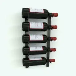 Wall Mounted Wine Rack Revit Family rendered in a dark colored metal finish with 5 bottles of red wine. This Revit family is fully parametric and it comes with a separate wine bottle Revit family that you can add to the rack manually. This bottle of wine allows you to change it from a bottle of red wine to a bottle of white wine, giving you more options to play with. Don't wait any longer and add this Wall Mounted Wine Rack Revit Family to your cart today.