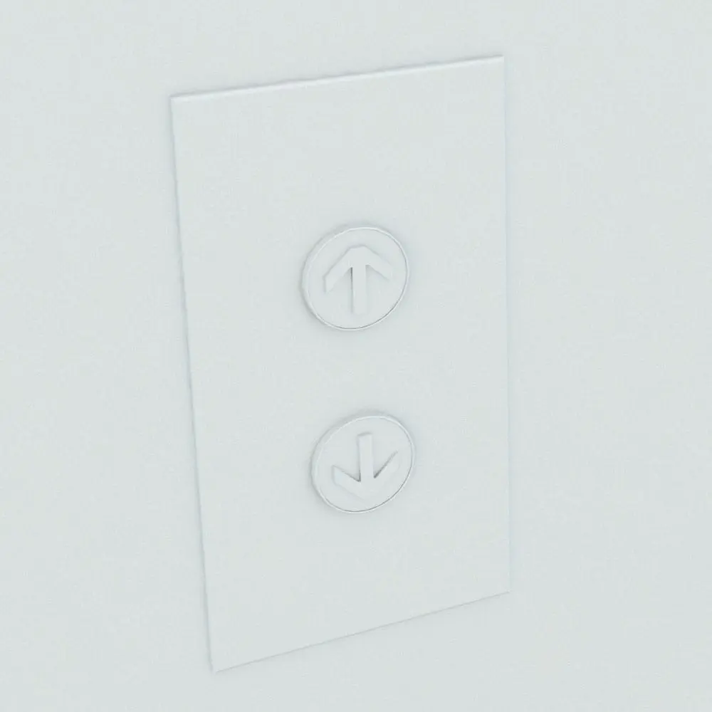Revit Family / 3D Model - Circular Panoramic Elevator Revit Family Detail 1 Detail of the call buttons of this elevator Revit family.