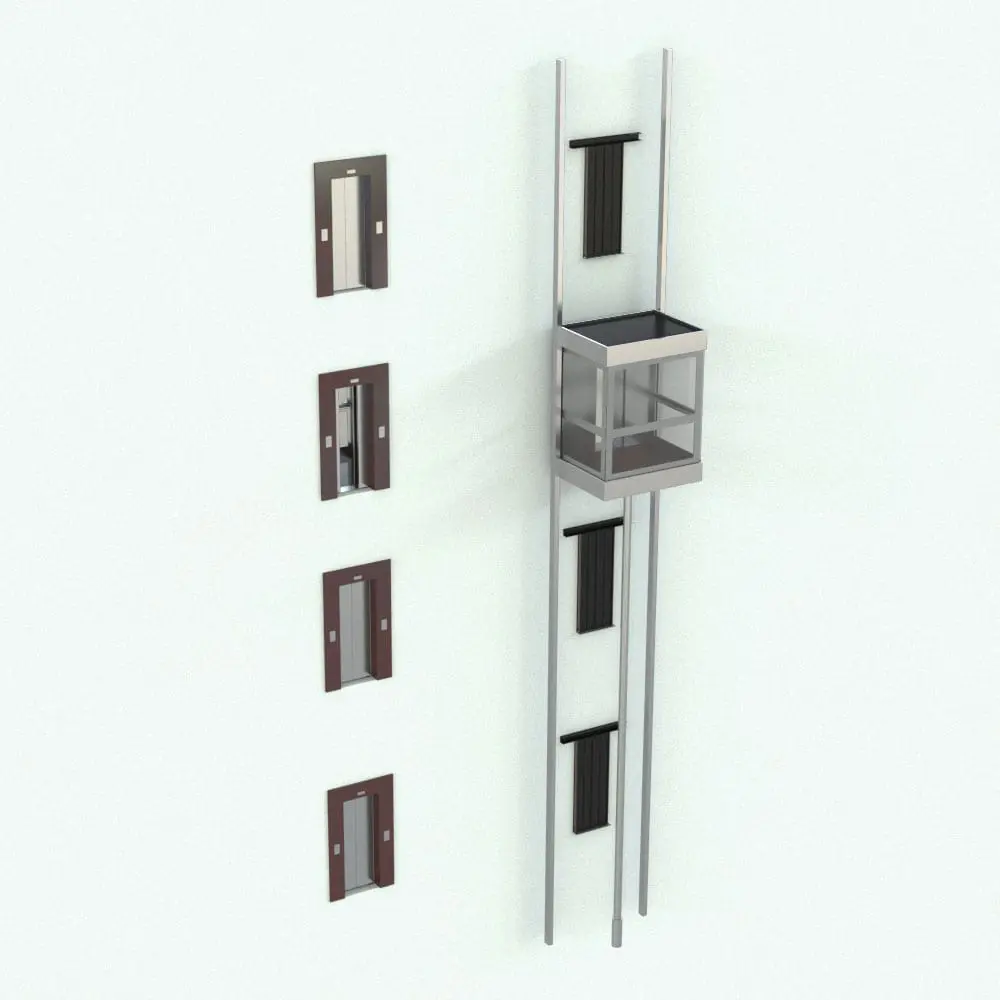 Revit Family / 3D Model - Rectangular Panoramic Revit Elevator Family Rendered in Revit Rectangular Panoramic Revit Elevator Family in 3D and rendered in a stainless steel finish. Ideal for office towers, residential apartments, malls and more, this fully parametric and easy to use Revit family will simplify your workflow and save you a lot of time. Don't let this opportunity go by and add this Rectangular Panoramic Revit Elevator Family to your cart today.
