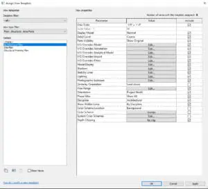 View Templates Dialog Box Revit