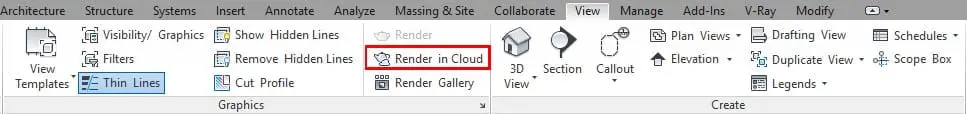 Render in Cloud Tool - View Tab