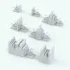 Atoms Bookends Decoration Revit Family shown in different sizes and configurations to showcase its parametric versatility. This Revit family allows you to change the spacing of the bookends, the number of books, the materials and even the visibility of the bookends for full control over the final look. Ideal for residential, commercial and hospitality settings, this Atoms Bookends Decoration Revit Family will elevate your 3D renderings to new heights.