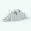 Atoms Bookends Decoration Revit Family in 3D and rendered without any materials to show the details and shapes better. Whether you need a complement to your render or an elegant piece that catches the eye, this decoration Revit family will certainly make an impression.