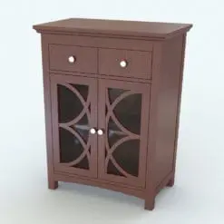 Circles Bathroom Cabinet Revit Family in 3D and rendered in a cherry wood finish with stainless steel knobs. This Revit family is fully parametric, easy to use and ready to render. Just load it into your Revit project, select the materials (or use your own) and hit the render button for instant results. Don't wait any longer and get this bathroom cabinet Revit family today.