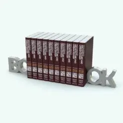 BO-OK Bookends Revit Decor Family in 3D and rendered with red books and chrome bookends. This decoration Revit family is ideal for offices, libraries, schools, kids bedrooms and more and it will add a touch of finesse and livability to all your 3D renderings. Don't wait any longer and add this BO-OK Bookends Revit Decor Family to your cart today.