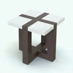 Cross Structure Coffee Table Revit Family in 3D and rendered in brown and white colored wood finishes to add contrast. This Revit family is ideal for residential, commercial and hospitality settings and it will bring a touch of modernity and livability to your renders. Don't wait any longer and add this Cross Structure Coffee Table Revit Family to your cart today.