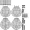 Revit Family / 3D Model - Leather Square Lamp 3D Model UV's 2
