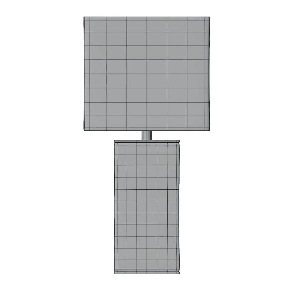 Revit Family / 3D Model - Leather Square Lamp Front View Revit Family / 3D Model - Leather Square Lamp 3D Model shown in wireframe in front view so you can see the cleanliness of the mesh.