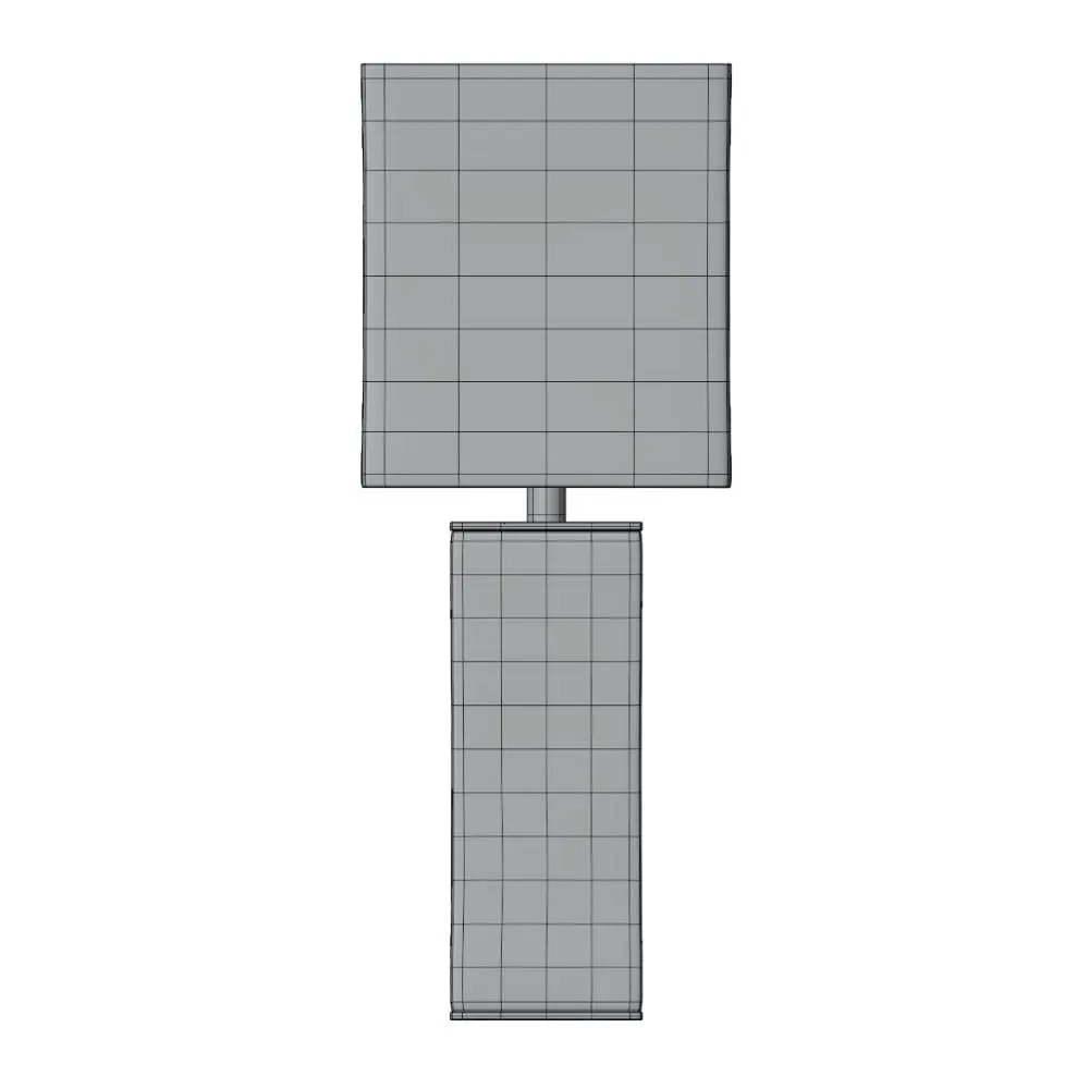 Revit Family / 3D Model - Leather Square Lamp Side View Revit Family / 3D Model - Leather Square Lamp 3D Model in side view and showing the mesh topology.
