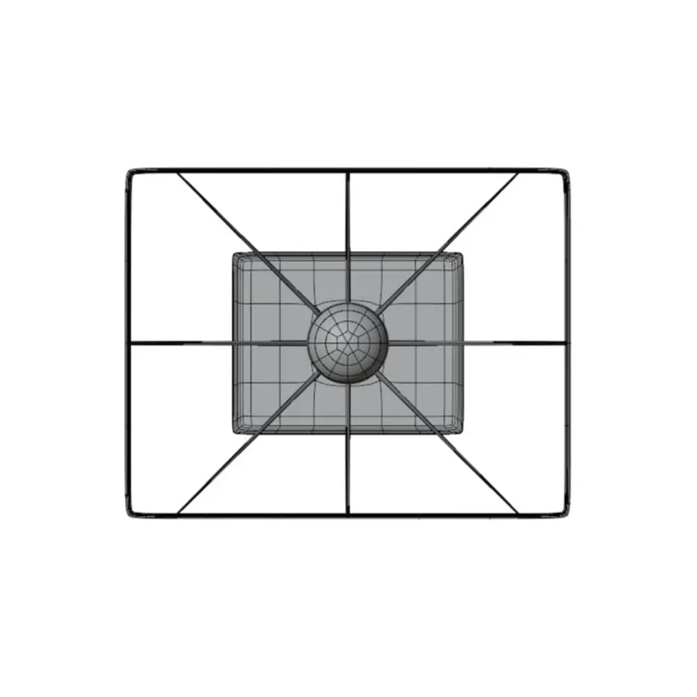Revit Family / 3D Model - Leather Square Lamp Top View Revit Family / 3D Model - Leather Square Lamp 3D Model in top view.