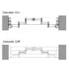 Detail of the Quad Sliding Door Revit Family - SLD-OXX-XXO-Bi-Part in 2D.