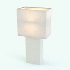 Leather Square Lamp Revit Family in 3D and rendered in a white colored leather base and a light colored fabric for the shade. This Revit family is fully parametric, easy to use and ready to render. Just load it into your project, select the materials and hit the render button for instant results. Don't wait any longer and get this Leather Square Lamp Revit Family today.