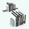 Solid Bookends Decoration Revit Family With Books n 3D and rendered in a stainless steel finish and multi-colored book covers. This Revit family is fully parametric, easy to use and ready to render. Just load it into your project, load the textures (or use the provided ones) and hit the render button for instant results. Don't wait any longer and add this decoration Revit family to your personal assets today.