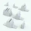 Solid Bookends Decoration Revit Family With Books shown in different configurations to showcase its parametric versatility. Use the provided books or use your own for full personalization. Ideal for libraries, schools, bedrooms and much more, this elegant looking decoration Revit family will make your renders stand out in just a few clicks.