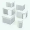 Corner Sliding Door Revit Family - SLD-OX-Corner-XO Multi Slide shown in different sizes and configurations to showcase its parametric versatility. This Revit family is part of our free Revit families, so go ahead and download it today! No credit card required.