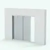 Triple Sliding Revit Pocket Door Family - SLD-PXXX in 3D and rendered without any materials (ambient occlusion style) to show the shapes better. Whether you are working on residential, commercial or hospitality projects, this Revit pocket door family will complement your designs and make them look luxurious. Plus, it is part of our FREE Revit families category. Get it now! No credit card required.
