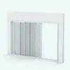 Multi Sliding Door Revit Family - SLD-XXXX in 3D and rendered in black and white (ambient occlusion style) to show the shapes and details better. This Revit family is part of our FREE Revit families section, so go ahead and download it today. No credit card required. Ideal for high-end projects, this sliding door Revit family will help you blend your interior and exterior spaces in just a few clicks.