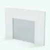 Fixed Revit Window Family - SLW-E1a in 3D and rendered in black and white (ambient occlusion style) to show the shape better. This FREE Revit family will help you to seamlessly blend your interior and exterior spaces thanks to its openness.