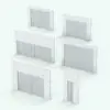 Double Fixed Revit Window Family - SLW-E1b shown in different sizes and configurations to showcase its parametric versatility. Ideal for residential, commercial or hospitality projects, this Revit window family will seamlessly blend into your architectural projects in just a few clicks.