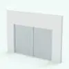 Double Fixed Revit Window Family - SLW-E1b in 3D and rendered in black and white (ambient occlusion style) to show the shapes better. Whether used in residential or hospitality projects, this fully parametric and easy to use Revit window family will streamline your workflow in just a few clicks. And the best part? It belongs to our FREE Revit families category, so go ahead and download it today. No credit card required.