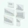 Quad Slope Revit Window Family shown in different sizes and configurations to showcase its parametric flexibility. Ideal for residential, commercial and hospitality settings, this realistic-looking Revit window family will seamlessly blend to any of your projects. Combine it with other SLW windows to create more arrangements. And the best part is that it belongs to our FREE Revit families category, so get it now. No credit card required.