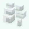 Corner Window Revit Family shown in different sizes and configurations to showcase its parametric flexibility. This Revit family allows you to change the overall dimensions, the materials and even the corner condition to achieve different looks. Ideal for creating luxurious views, this Revit window family belongs to our FREE Revit families category, so download it today and enjoy using it in your projects.