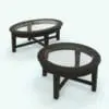Circular-Elliptical Coffee Table Revit Family rendered in a dark wood finish material and shown in the two possible shapes it can be transformed in (circular and elliptical). This Revit family is fully parametric, easy to use and ready to render. Just load it into your project, select the materials (or use the provided ones) and hit the render button for instant results. Don't wait any longer and add this Circular-Elliptical Coffee Table Revit Family to your cart today.