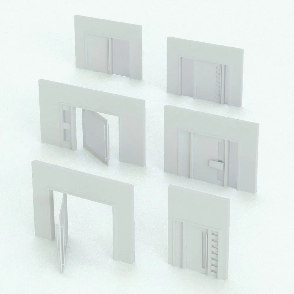 Revit Family / 3D Model - Modern Pivot Revit Door Family Variations Modern Pivot Revit Door Family shown in different sizes and configurations to showcase its parametric versatility. This Revit family allows you to change the overall dimensions, the number of sidelights, the configurations of the sidelight as well as the size, the position of the pivot and much more! Don't let this opportunity of having hundreds of different doors in just one family pass and add this Pivot Revit Door Family to your personal assets today.