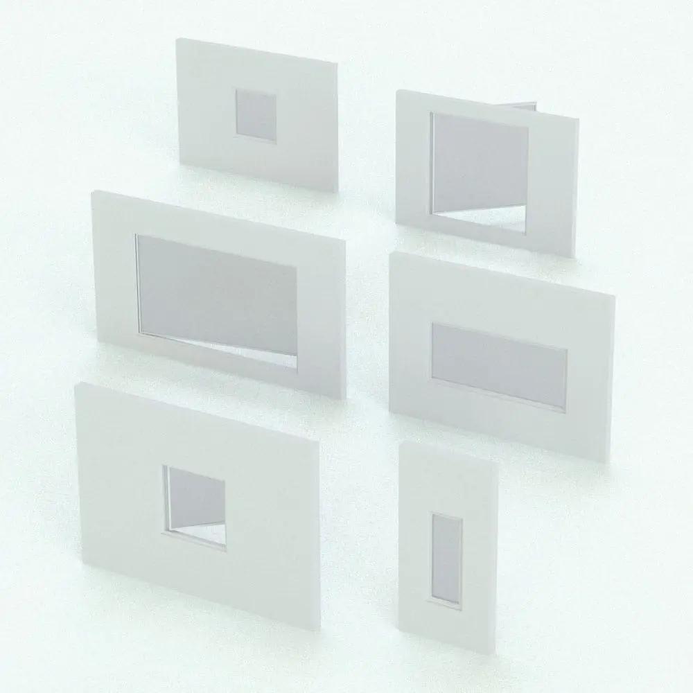 Revit Family / 3D Model - Casement Revit Window Family - T450N Variations Casement Revit Window Family shown in different sizes and configurations to showcase its parametric flexibility. This Revit family allows you to change the overall dimensions, the materials, the opening percentage and even the position within the wall for maximum control. Ideal for residential, commercial or hospitality projects, this Revit window family is the perfect complement to any Revit project.